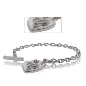 Heart Trinity Knot Charm Bracelet Silver Toggle Ladiesheart 