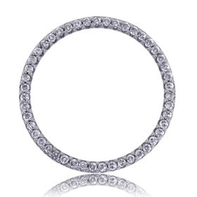 Diamond Circle of Life Pendant 14K White Gold Ladiesdiamond 