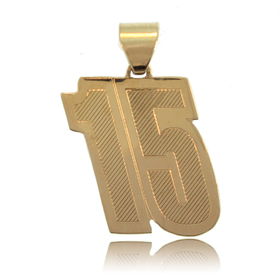 Nascar #15 Pendant 10K Gold Michael Waltrip Solid Newnascar 