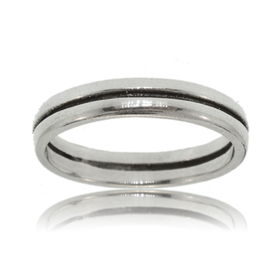 New Sterling Silver Ring Band Channel Accentsterling 