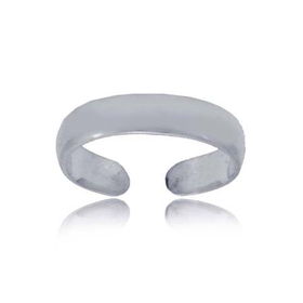 Sterling Silver Toe Ring Plain Polished Adjustable Bandsterling 