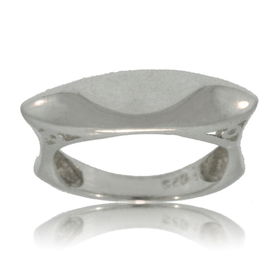 Sterling Silver Ring - Fancy Form Fitted Band - NEWsterling 