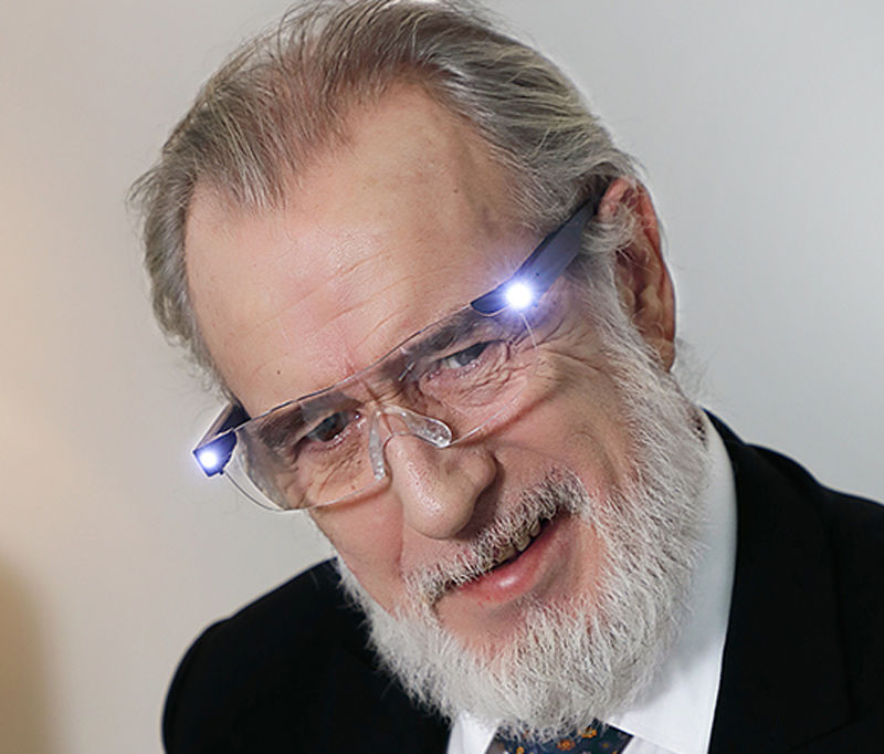 glasses with lights attached